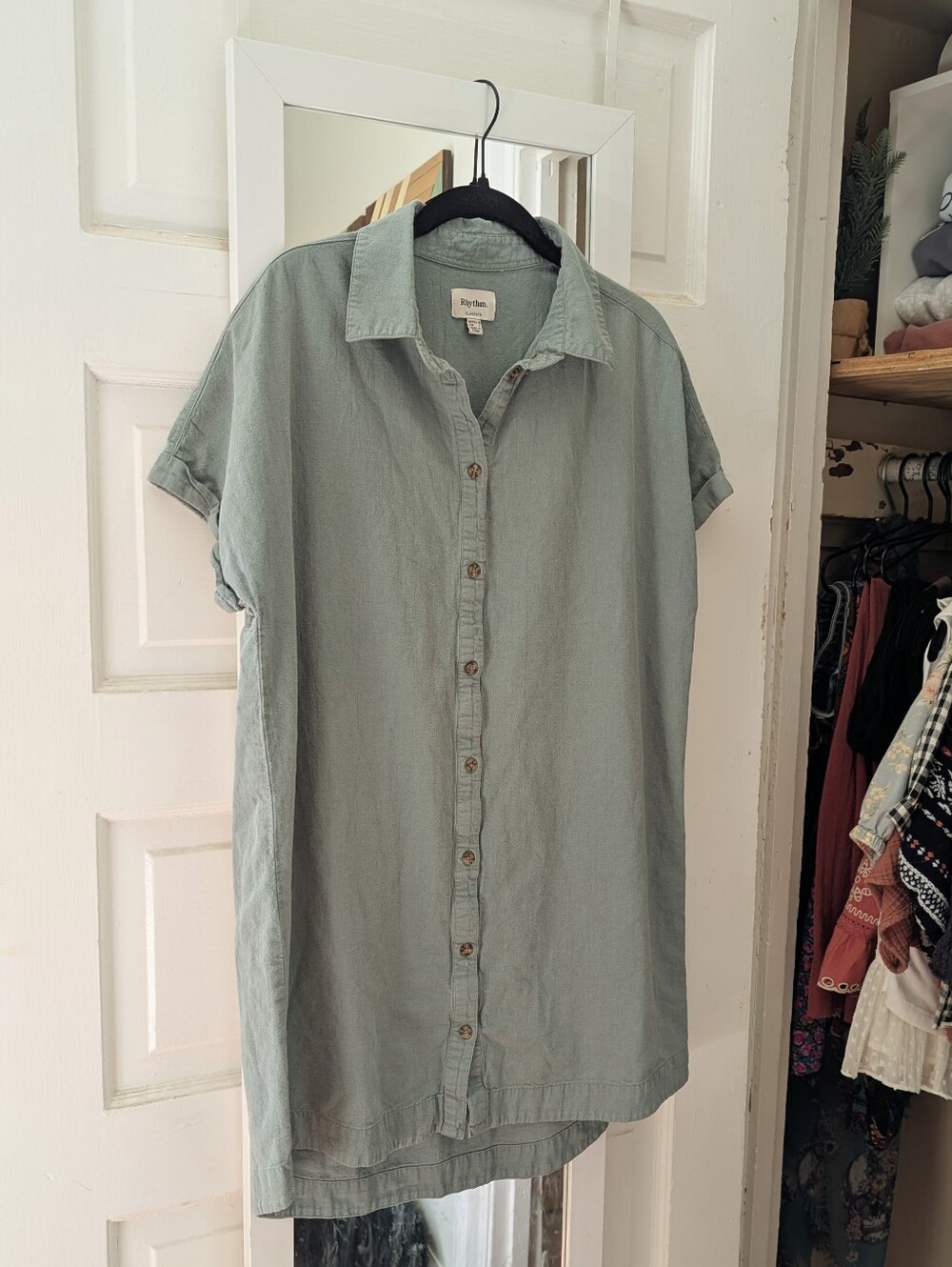 Rhythm Cotton/Linen Shirt Dress